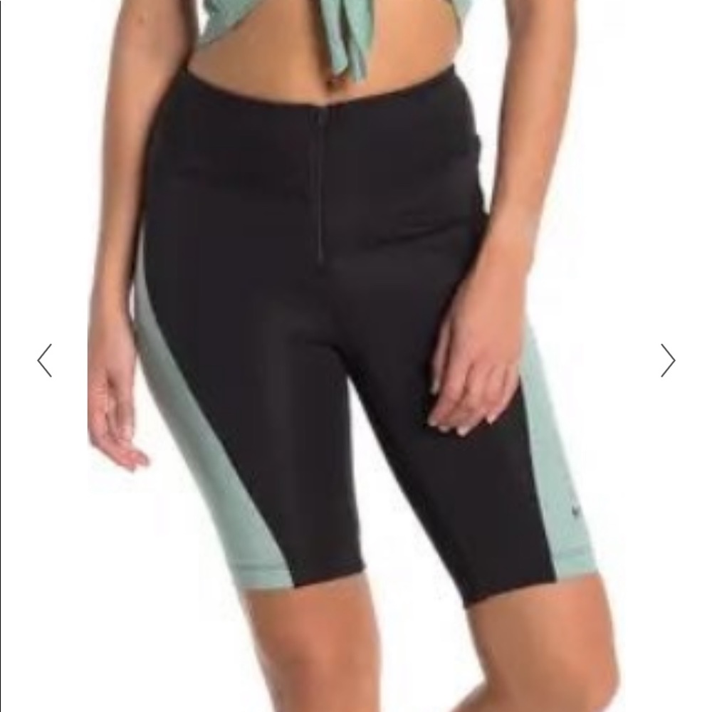 KORAL Eternal Biker Shorts Color-Aquamarine/Black Size-Small NWOT